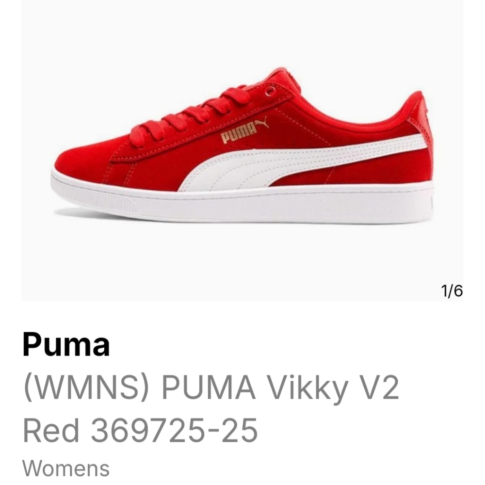 Puma Vikky v2 Red Size 8